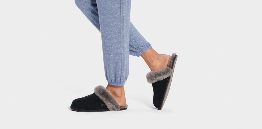 Ugg Slipper Womens - Ugg Scuffette Ii Black / Grey - 284CGXKWE